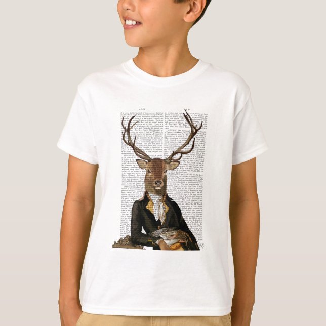 Hirschportrait T-Shirt (Vorderseite)