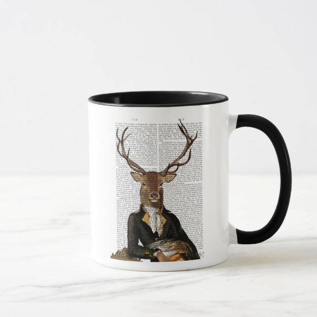 Hirschportrait Tasse (Rechts)
