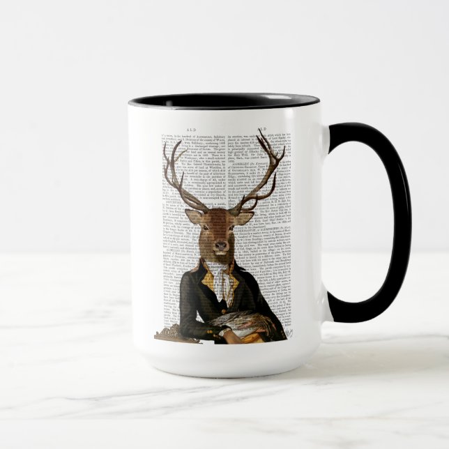 Hirschportrait Tasse (Rechts)