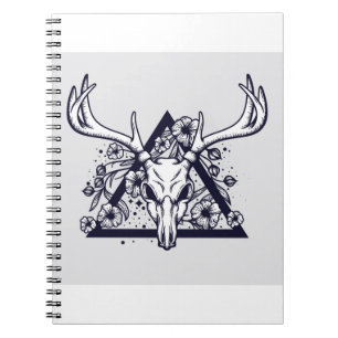 Hirschschädel Antler Skeletttod Notizblock