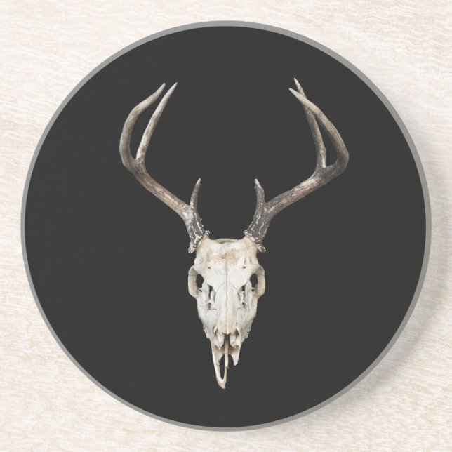 Hirschschädel - Buck Antlers - Outfitter - Taxider Getränkeuntersetzer (Vorne)