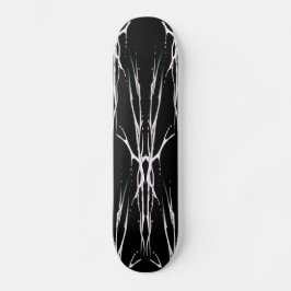 Hirschschädel-Stamm Tattoo Design - weiß auf schwa Skateboard