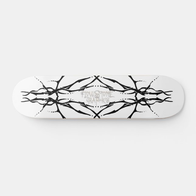 Hirschschädel-Stammbauweise für Hirschjäger schwar Skateboard (Horizontal)