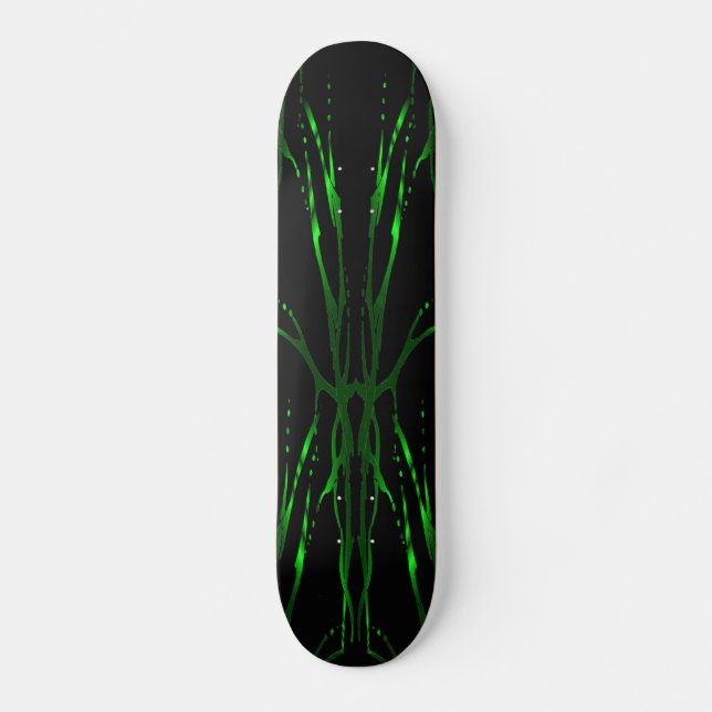 Hirschschädel - Tattoo - grün Skateboard (Vorderseite)