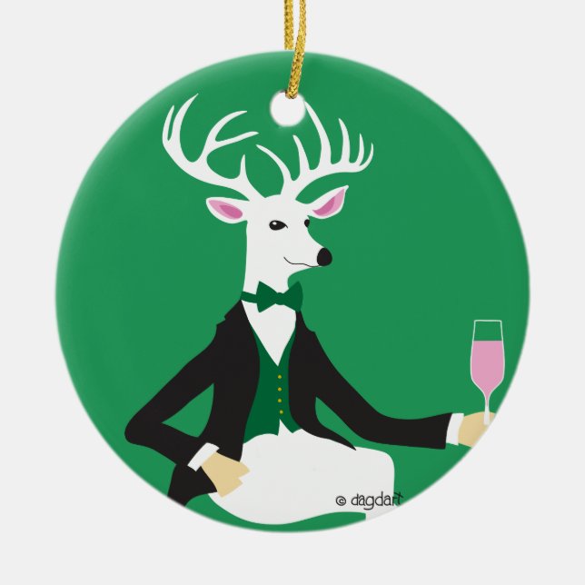 Hirschschmuck-Keramik Keramik Ornament (Vorne)