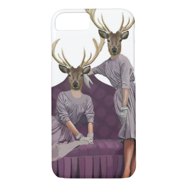 Hirschschweine in Lila Kleider.jpg Case-Mate iPhone Hülle (Rückseite)