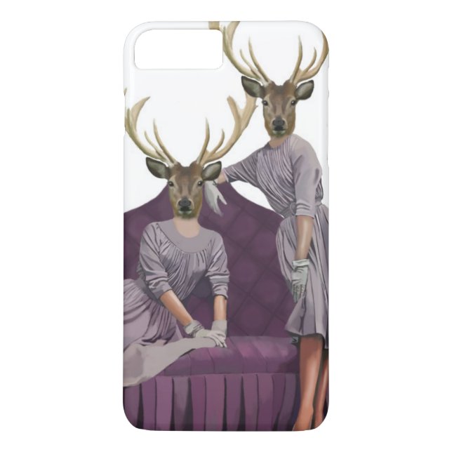 Hirschschweine in Lila Kleider.jpg Case-Mate iPhone Hülle (Rückseite)