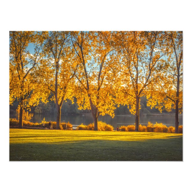 Hirschsee im Herbst Fotodruck (Vorne)