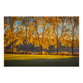 Hirschsee im Herbst Poster