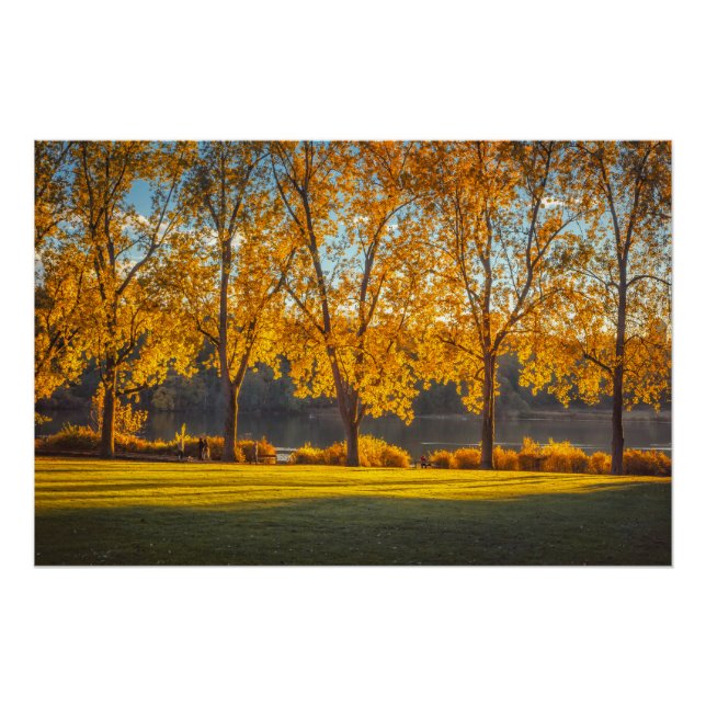 Hirschsee im Herbst Poster (Vorderseite)