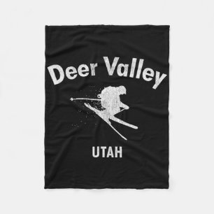 Hirschtal Skifahren T-Shirt Utah Ski Fleecedecke