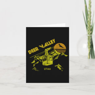 Hirschtal Utah Retro Skifahren T-Shirt Karte