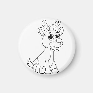 Hirschtier Baby Young Animal Niedlich Postcard P Magnet