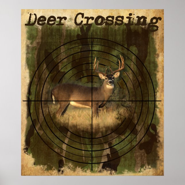 Hirschüberquerung Poster (Vorne)