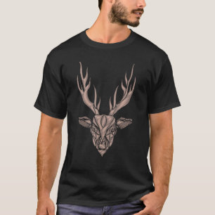Hirschwald Jagdtier Motif Impressum Jäger T-Shirt