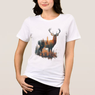 Hirschwald-Silhouette – Bella+Canvas Damen Tri- Tri-Blend Shirt