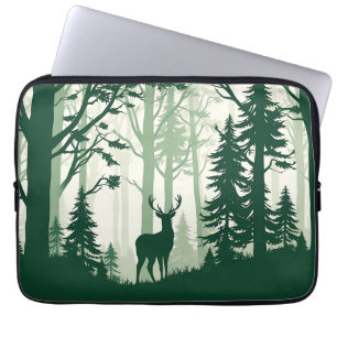 Hirschwald-Silhouette Naturszene Laptopschutzhülle