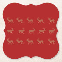 Hirschwandern festes Muster roter brauner Hintergr