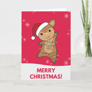 Hirschweihnachtskarte Wintertiere Karte