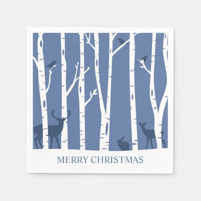 Hirschwinterwald | Weihnachten Serviette (Vorderseite)