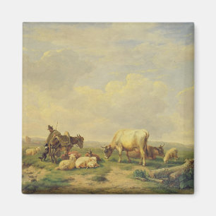 Hirt und Herde, c.1880 Magnet