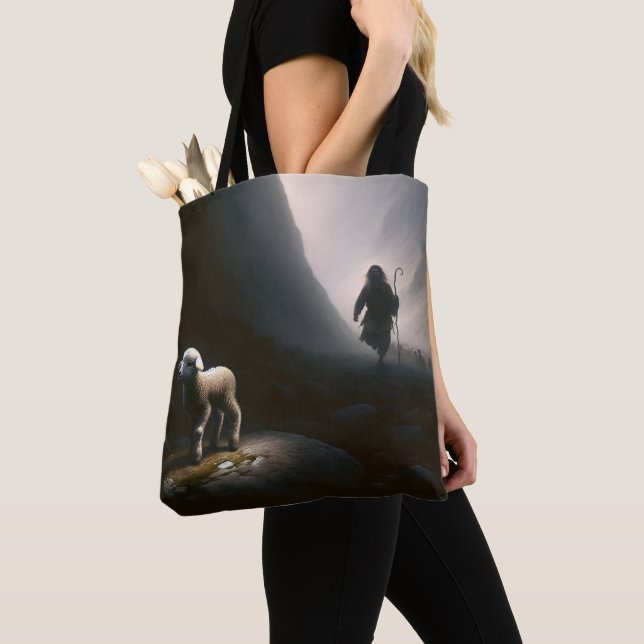 Hirte finden ein verlorenes Lamm Tasche (Von Nahem)