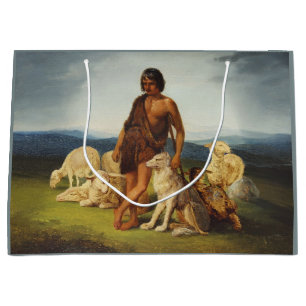 Hirte in einer ländlichen Landschaft Große Geschenktüte