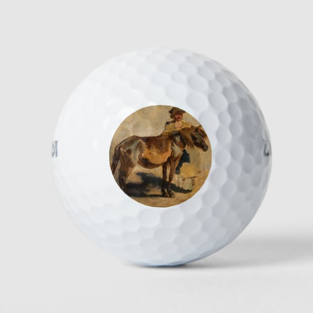 Hirte mit Pferd (Pferd) Golfball (Vorderseite)