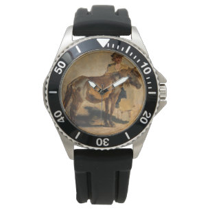 Hirte mit Pferd (Pferde) Armbanduhr