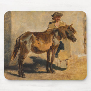 Hirte mit Pferd (Pferdeart) Mousepad