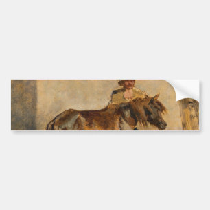 Hirte mit Pferd (Reittier) Autoaufkleber