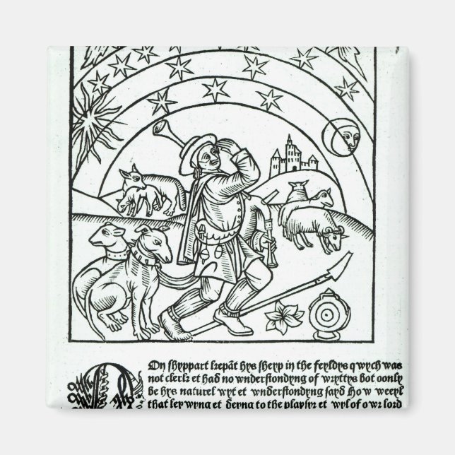 Hirte unter Sonne, Mond und Sternen Magnet (Vorne)