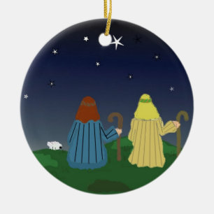 Hirten auf den Feldern Keramikornament