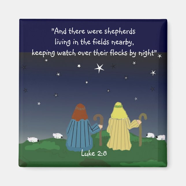 Hirten beobachten ihre Herden Magnet (Vorne)