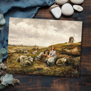 Hirten vor den Toren der Stadt Postkarte