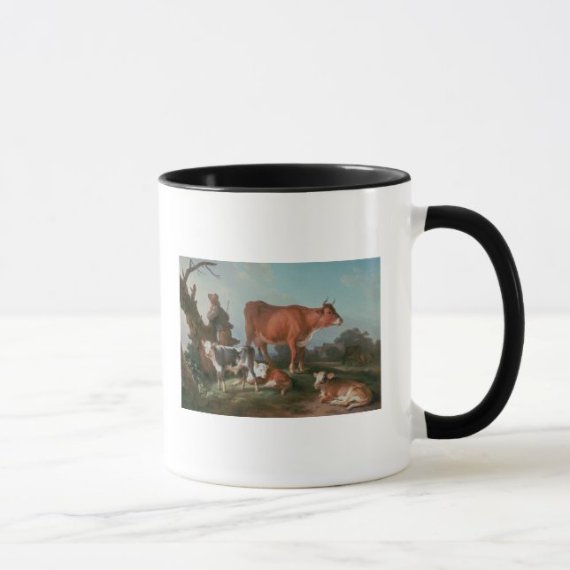 Hirtenszene mit einem cowherd tasse (Rechts)