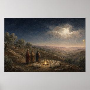 Hirtenwacht-Nativitätsplakat Poster