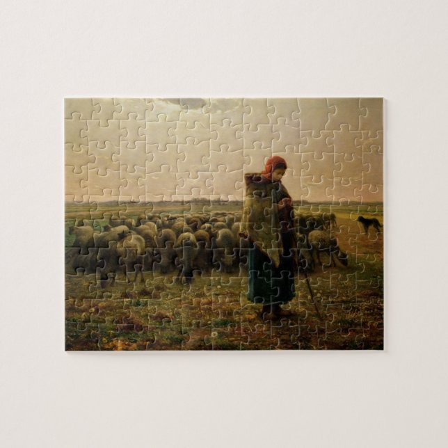 Hirtin mit ihrer Flock, 1863 (Horizontal)