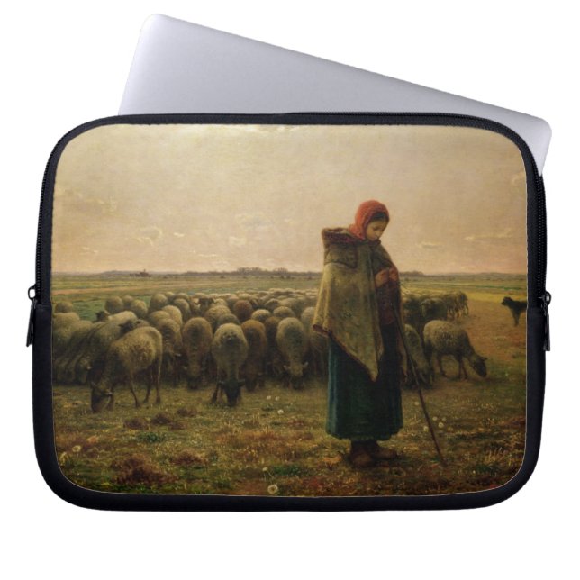 Hirtin mit ihrer Flock, 1863 Laptopschutzhülle (Vorderseite)