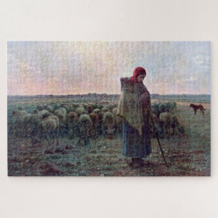Hirtin mit ihrer Flock, Jean-Francois Millet