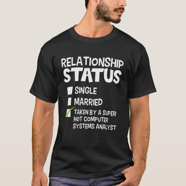 His and Her Computer Systems Analyst Relationship  T-Shirt (Vorderseite)