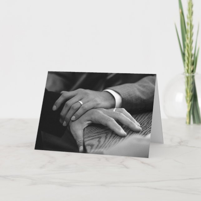 His and His Wedding Rings Karte (Vorderseite)