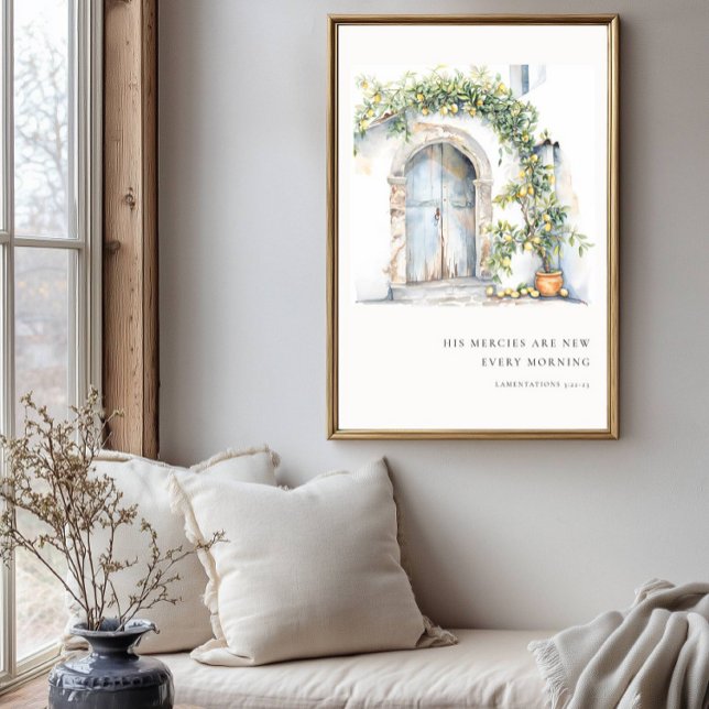 His Mercies are New Every Morning Bible Verse Poster (Von Creator hochgeladen)