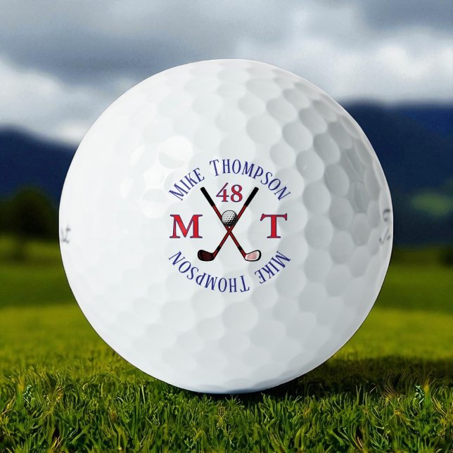 His Name, Initials and Age - monogrammed Golfball (Von Creator hochgeladen)