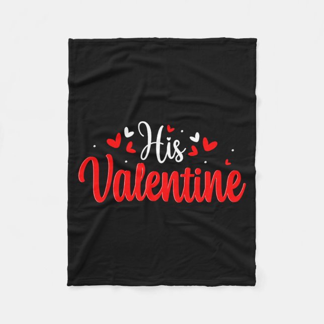 His Valentine Romantic Matching Couples Heart  Fleecedecke (Vorderseite)