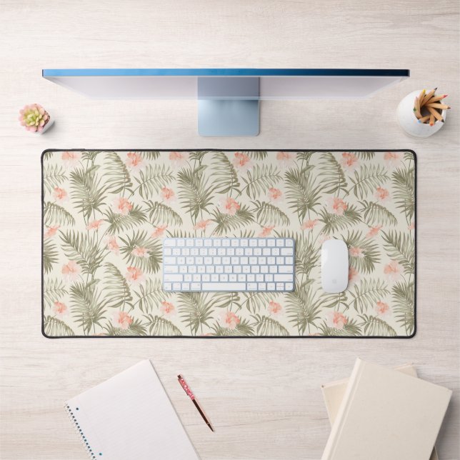 Hisbiscus Tropical Palm Tree Motif (Bureau 1)