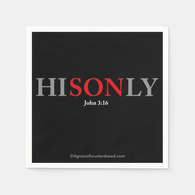 HISONLY John 3:16 Serviette (Vorderseite)