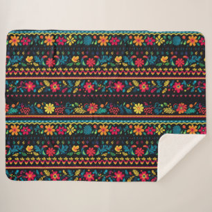 Hispanic Folk Art Pattern Sherpadecke