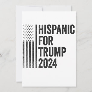Hispanic für Trump 2024 Amerikanische patriotische Einladung