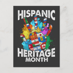 Hispanic Heritage Monat Landesflaggen Postkarte